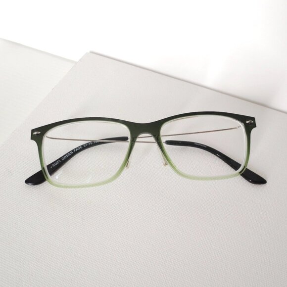 Fresh Spex Green Ombré Fade Glasses Eyeglasses Frames - Picture 1 of 6
